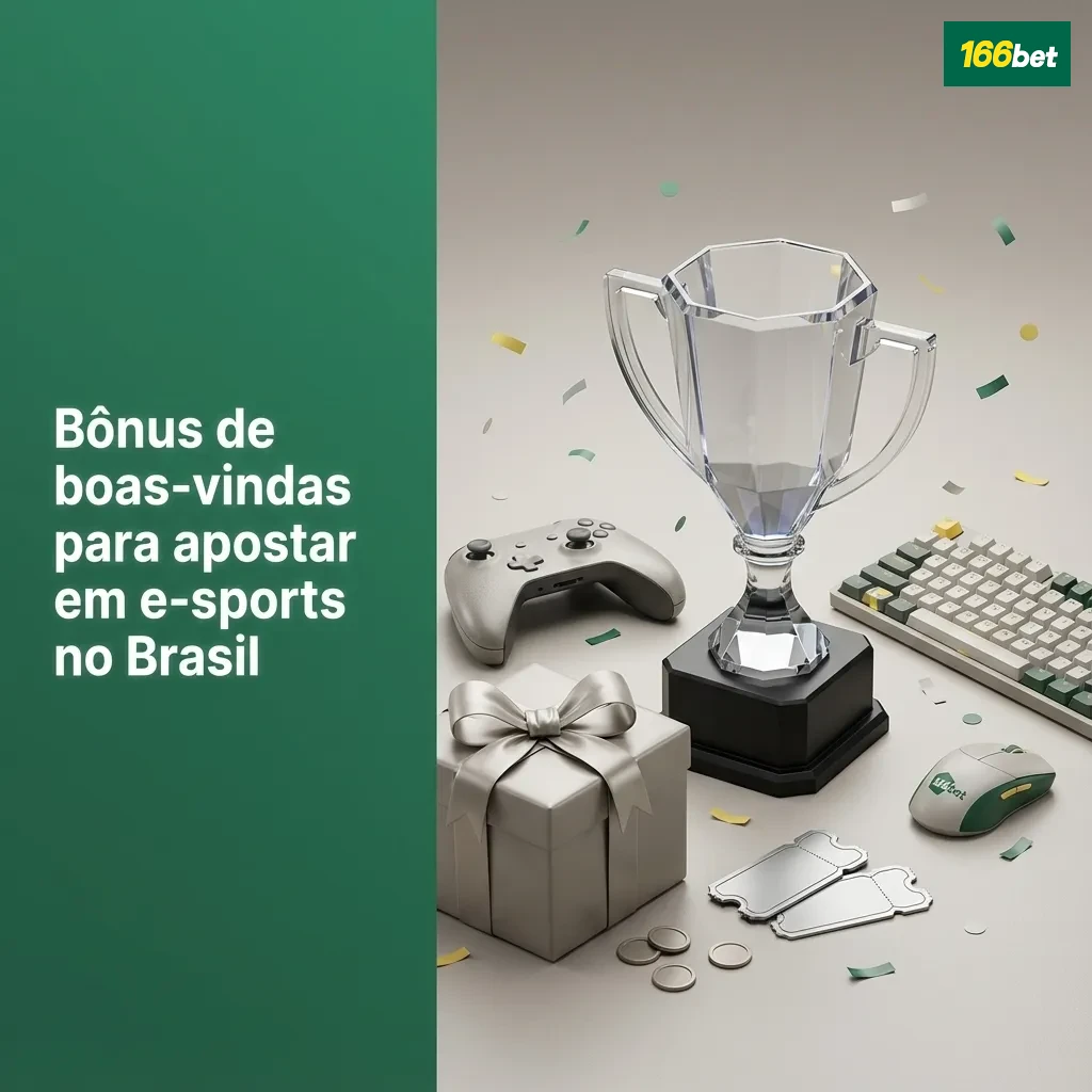 Banner em português destaca bônus de boas-vindas em três depósitos para apostas de e-sports no Brasil