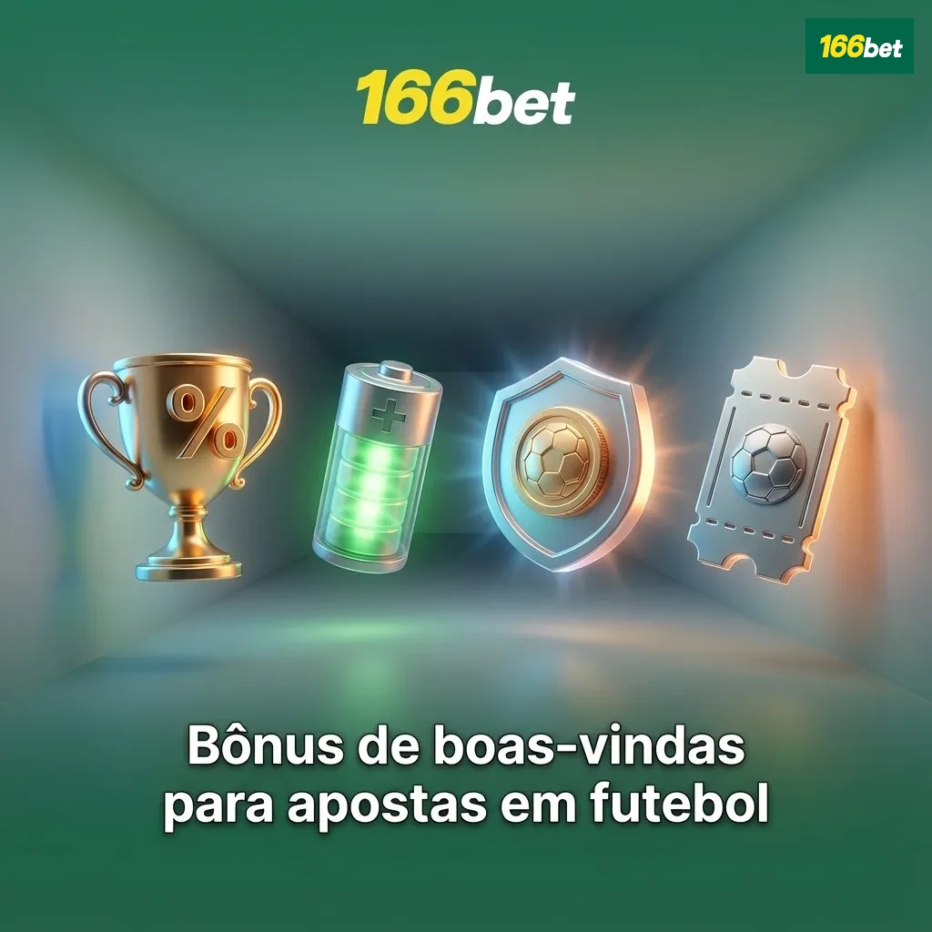 Banner de bônus de boas‑vindas para apostas em futebol, com detalhes de depósitos, giros grátis e requisitos de aposta