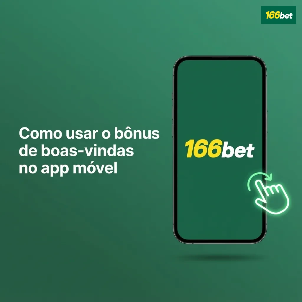 Tela de smartphone exibindo o app 166bet com passos para ativar bônus de boas‑vindas e fazer primeiro depósito