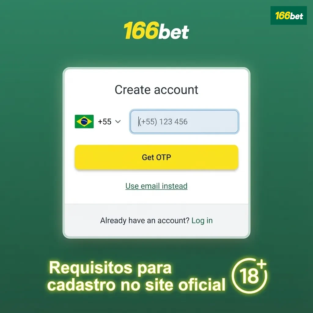 Tela de cadastro destacando idade mínima, dados pessoais verdadeiros, documentos e regras de conta única para apostar online