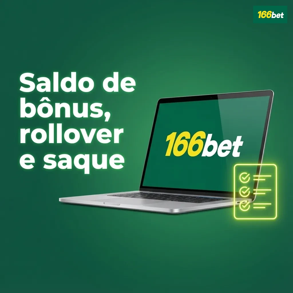 Ilustração de saldo em dinheiro e saldo de bônus com explicação de rollover mínimo antes de permitir saque