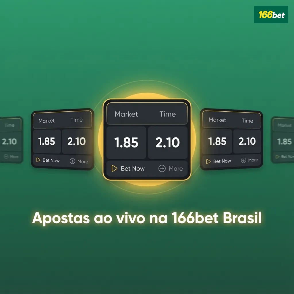 Tela de apostas ao vivo da 166bet Brasil com cotações dinâmicas e estatísticas em tempo real de vários esportes