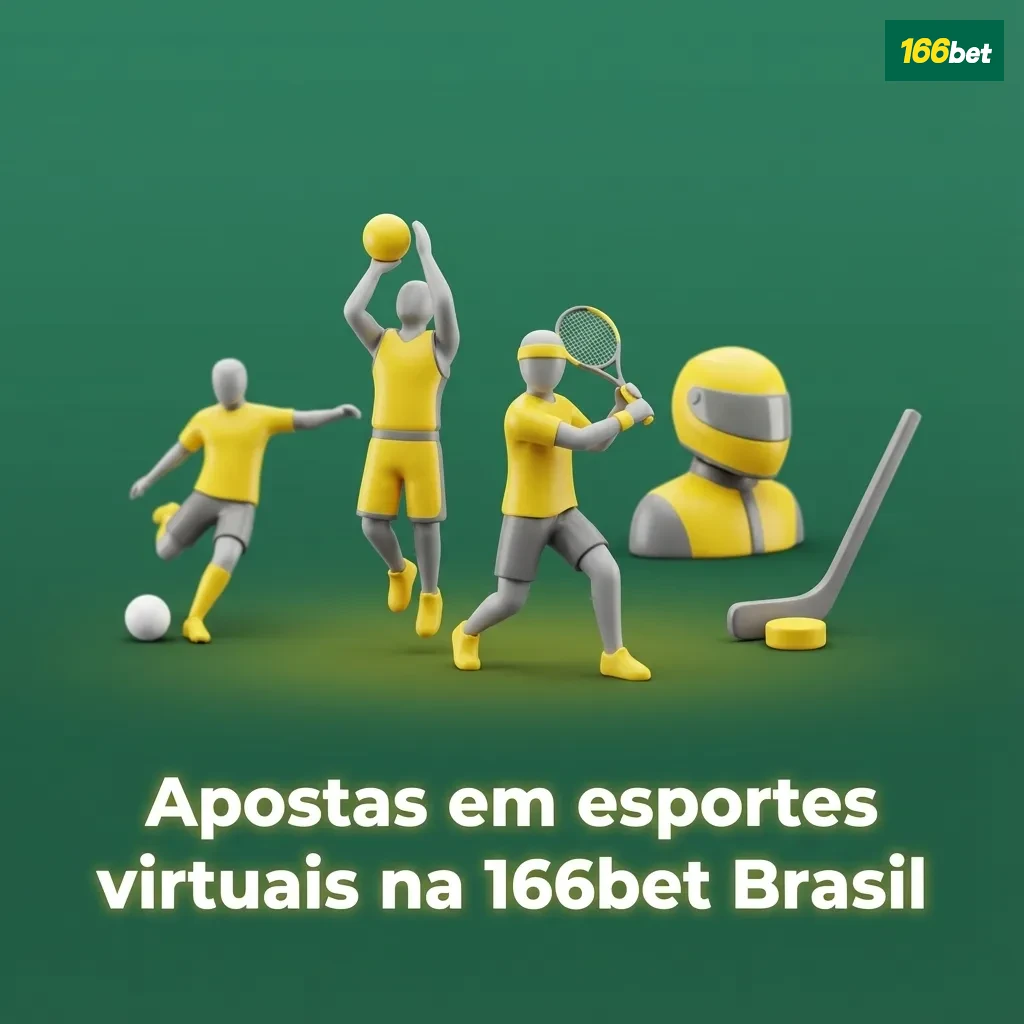 Tela da 166bet Brasil exibindo opções de apostas em esportes virtuais como futebol, corridas e basquete