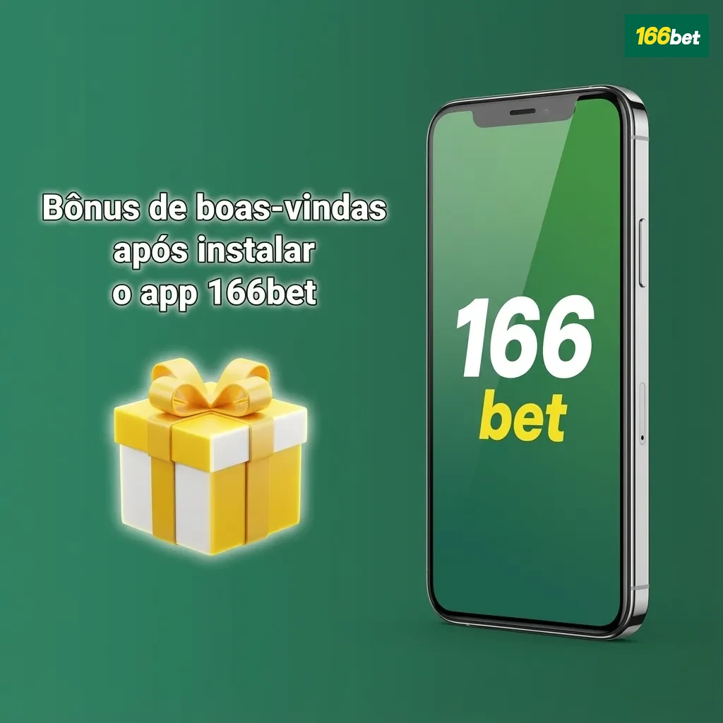 Tela do app 166bet destacando bônus de boas-vindas em reais e rodadas grátis em slots Fortune Rabbit, Dragon e Tiger.