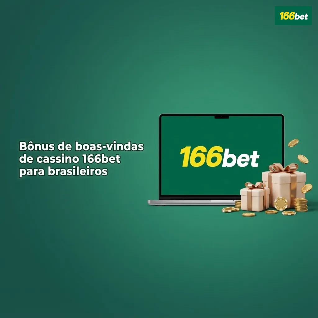 Banner do cassino 166bet com bônus escalonado em três depósitos para brasileiros e rodadas grátis em jogos Fortune