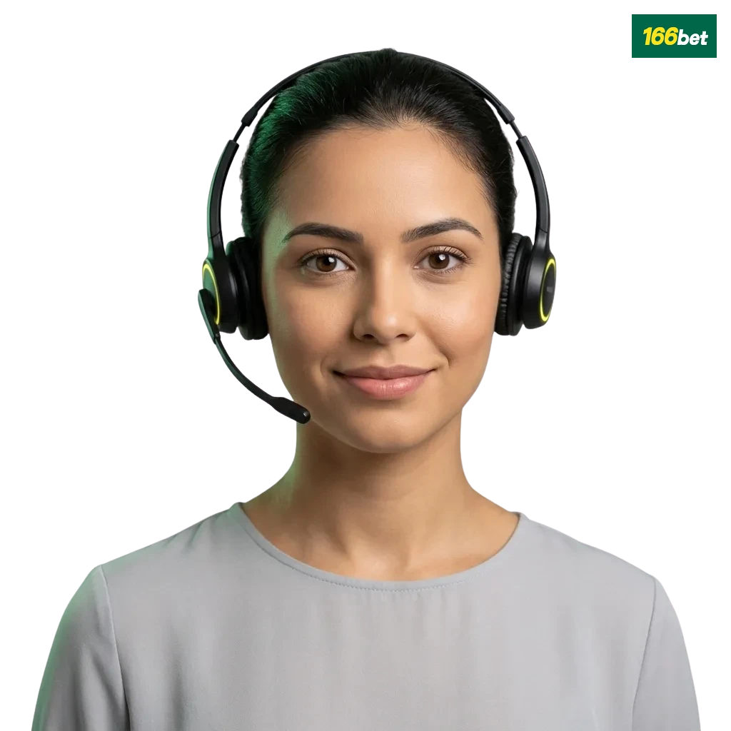 Ícones de e-mail, chat ao vivo, telefone e redes sociais destacando canais oficiais de contato da 166bet no Brasil