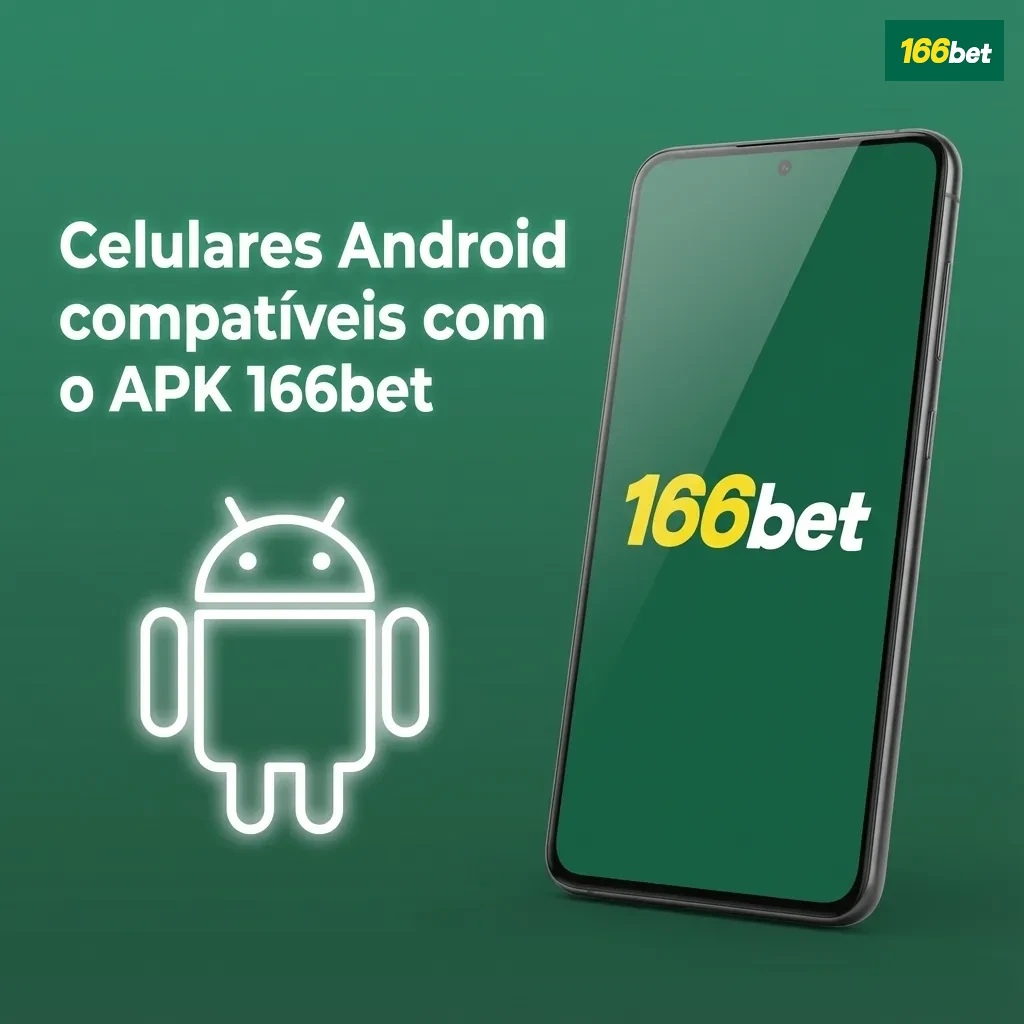 Tabela em português listando marcas e modelos de celulares Android compatíveis com o APK 166bet.