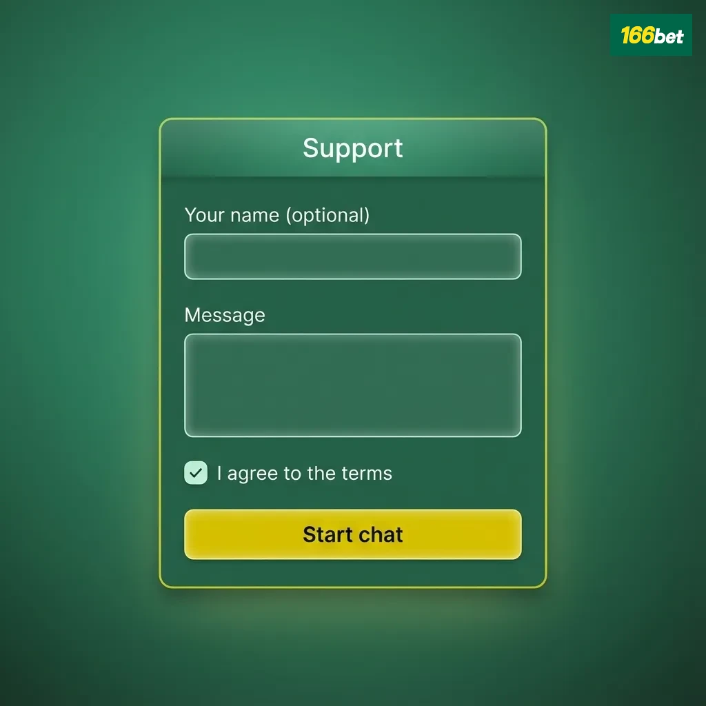 Tela da 166bet Brasil exibindo canais de suporte 24h em português: chat ao vivo, e-mail e central de ajuda FAQ