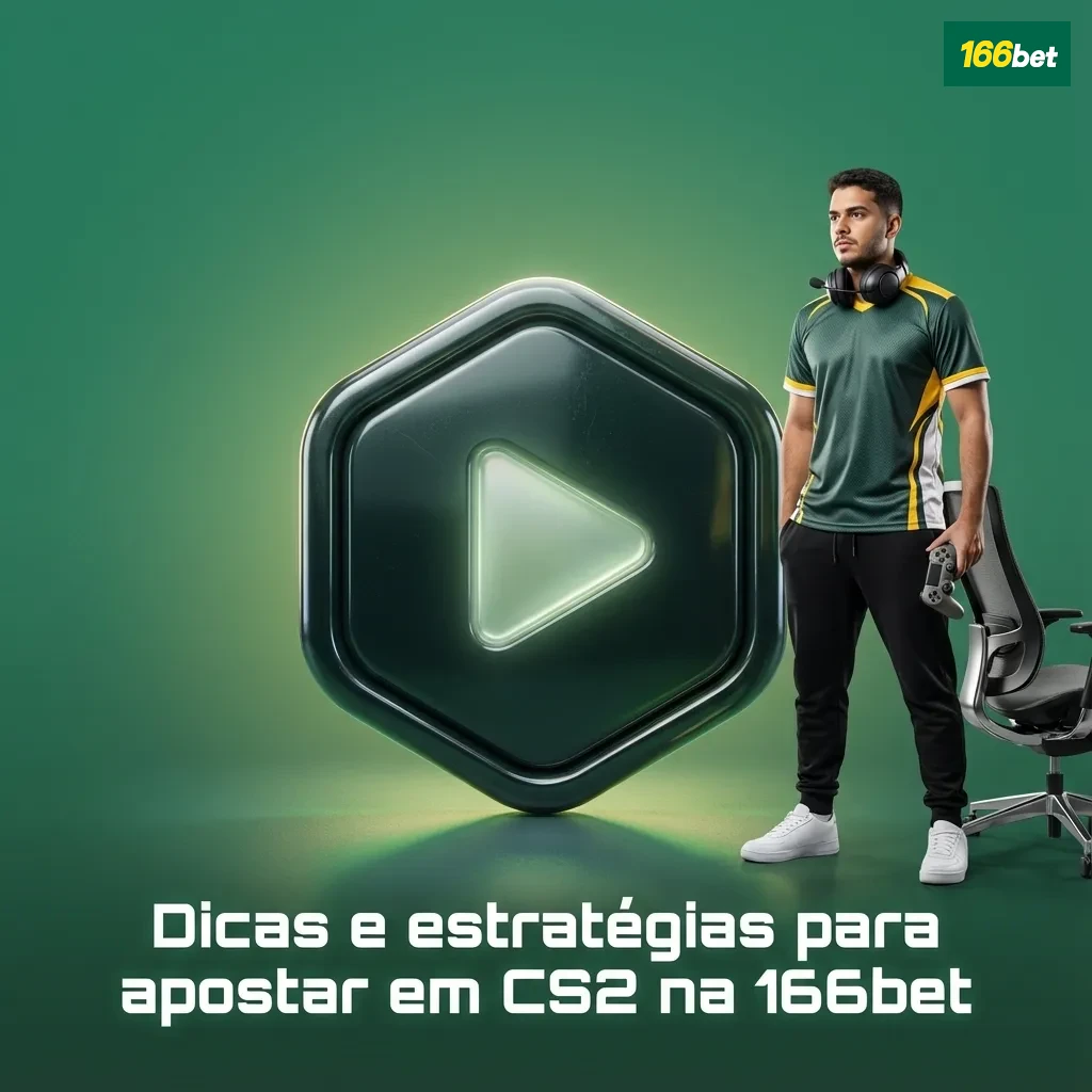 Banner da 166bet com dicas estratégicas para apostas em CS2, ícones de gestão de banca, mapas e odds em destaque