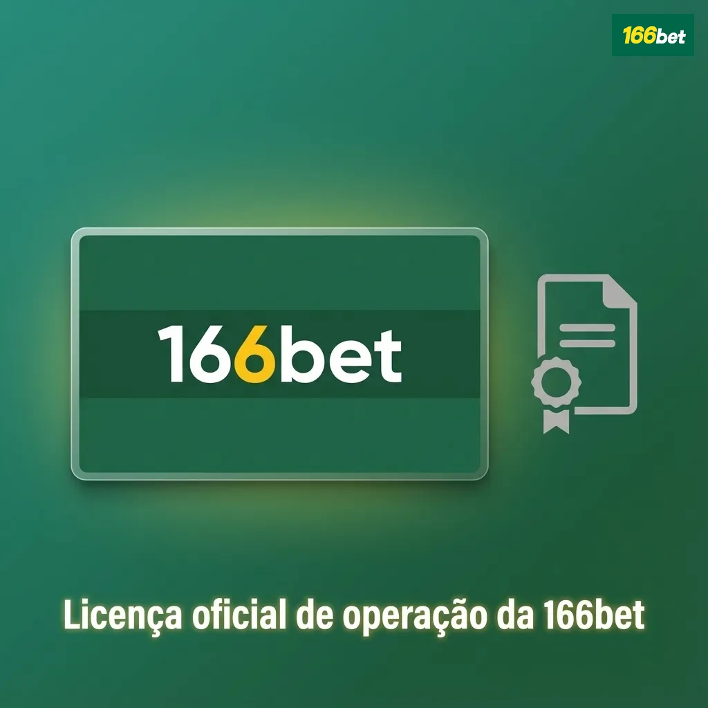 Certificado digital destacando a licença oficial de operação da casa de apostas 166bet emitida em Curaçao