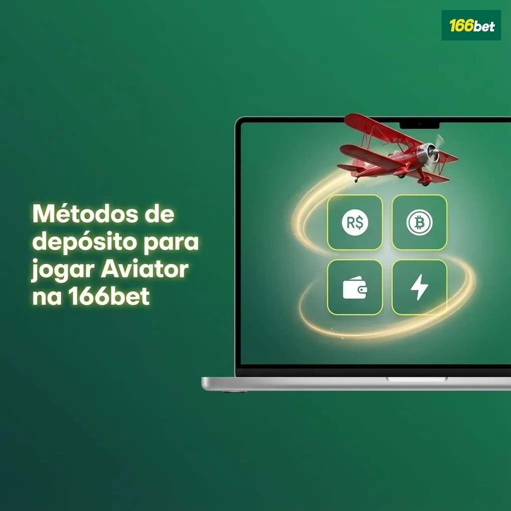 Ilustração de métodos de depósito na 166bet para jogar Aviator, com ícones de Pix, cartões, carteiras digitais e criptomoedas
