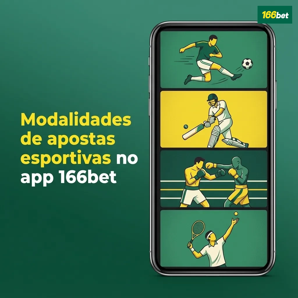 Tela do app 166bet em smartphone exibindo odds em tempo real e lista de esportes para apostas ao vivo