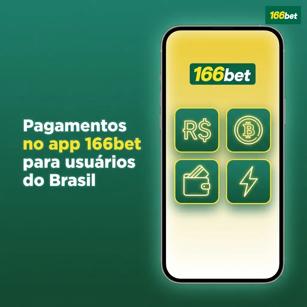 Tela do app 166bet mostrando opções de pagamento no Brasil: Pix AstroPay, AstroPay, PicPay e criptomoedas