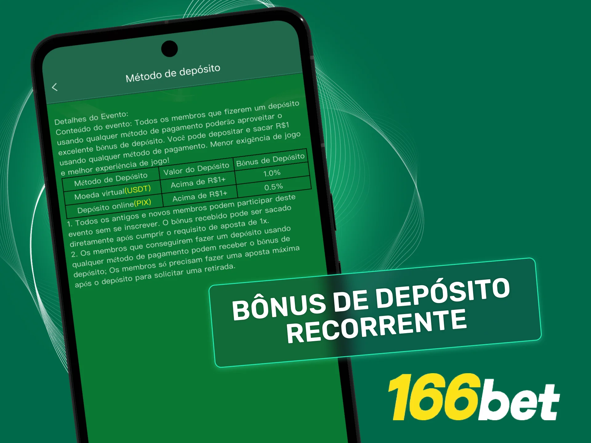 Ative promoções de recarga da 166bet e jogue mais.