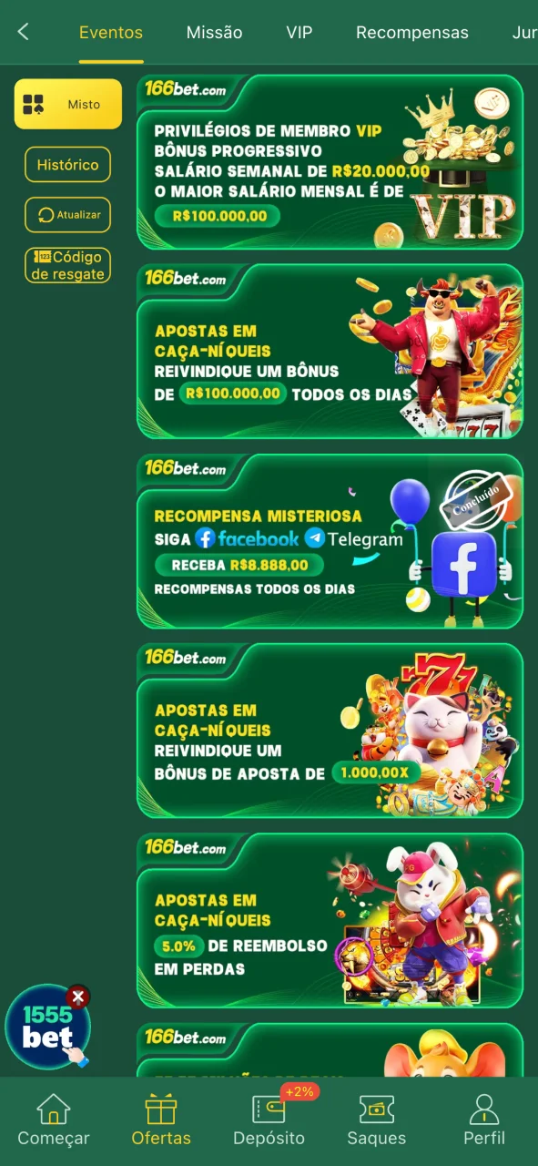 Bônus da 166bet no Android, ative ofertas direto no celular.