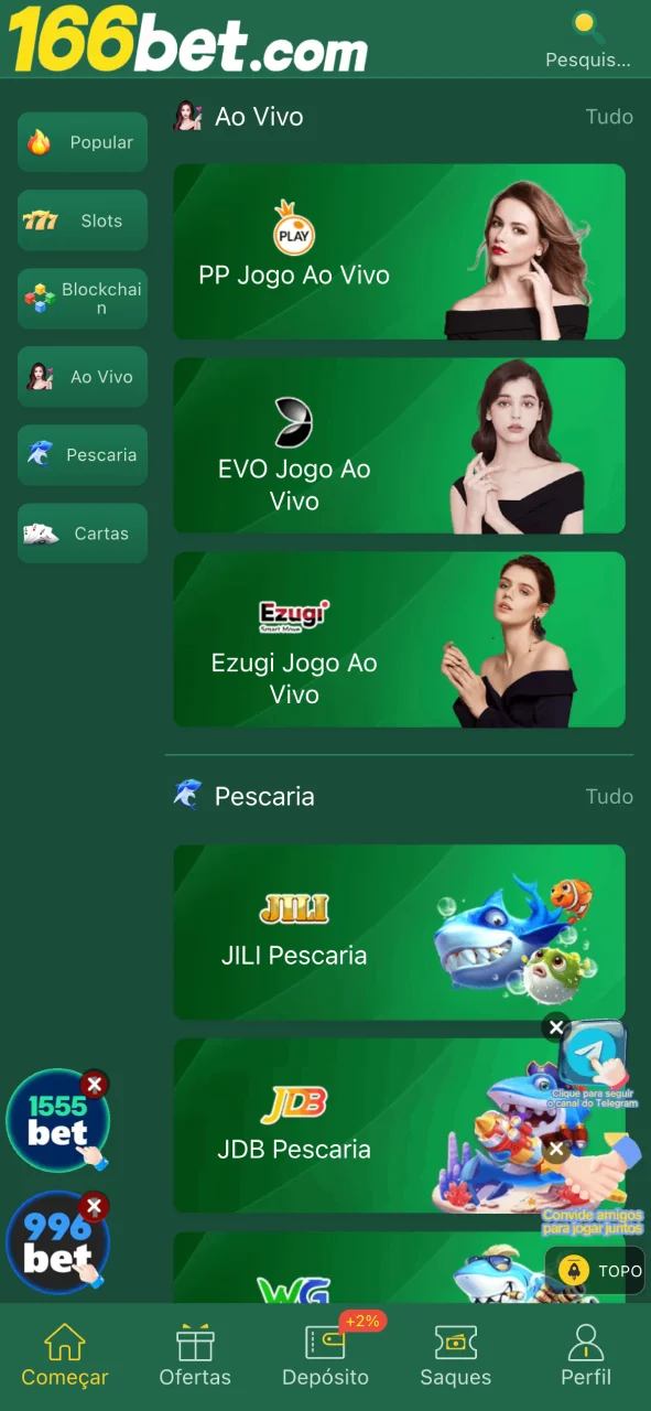 Cassino ao vivo da 166bet no Android, jogue com crupiês reais.