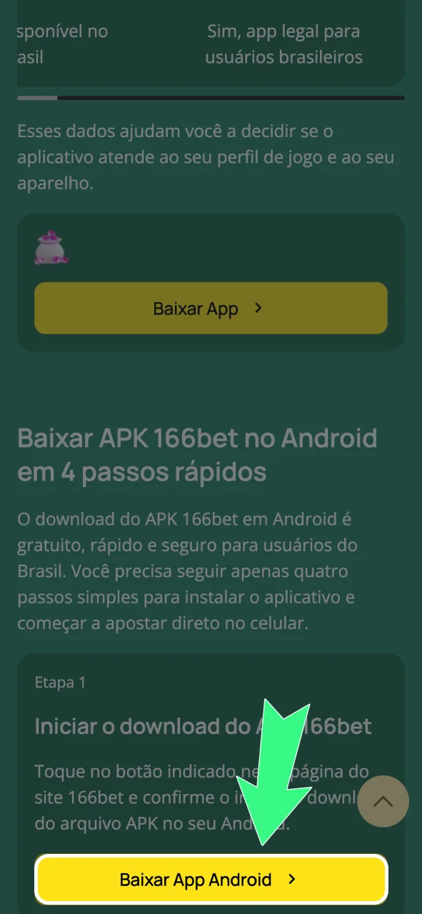 Inicie o download do APK 166bet no Android e comece a jogar agora.