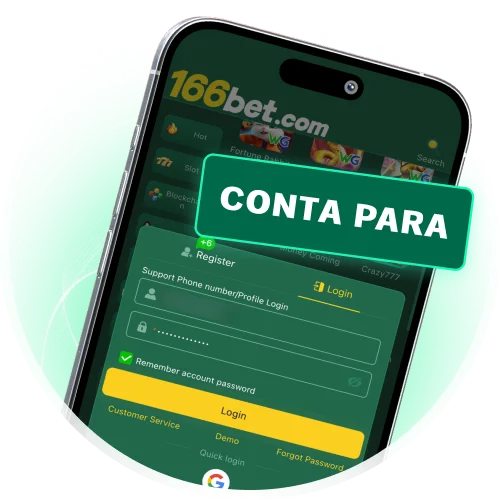 Use a mesma conta no app 166bet e no site sem criar perfil novo.