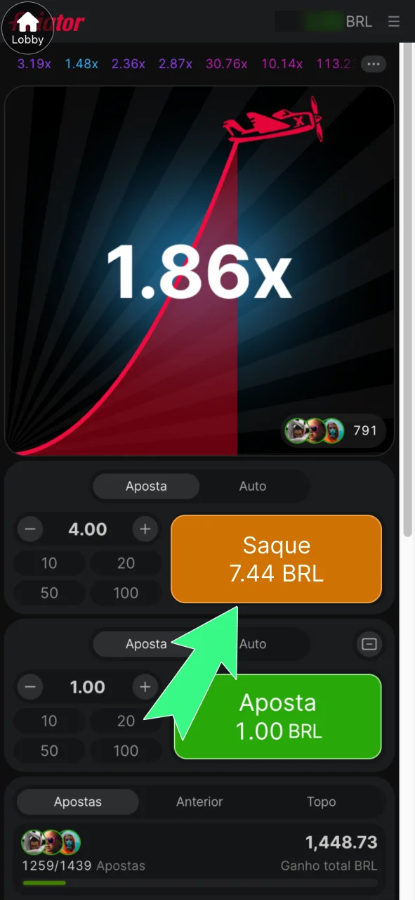 Escolha o valor da aposta na 166bet e decida o momento certo de sacar no Aviator.