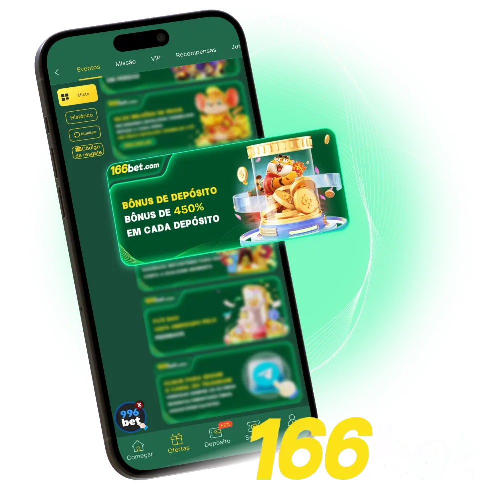 Deposite na 166bet e aumente seu saldo com bônus de boas-vindas.
