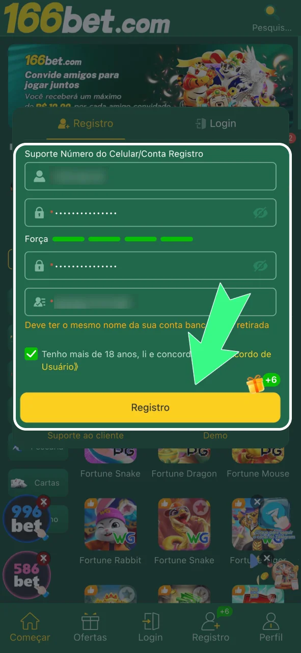 Registre-se na 166bet com dados reais e acesso rápido à plataforma.