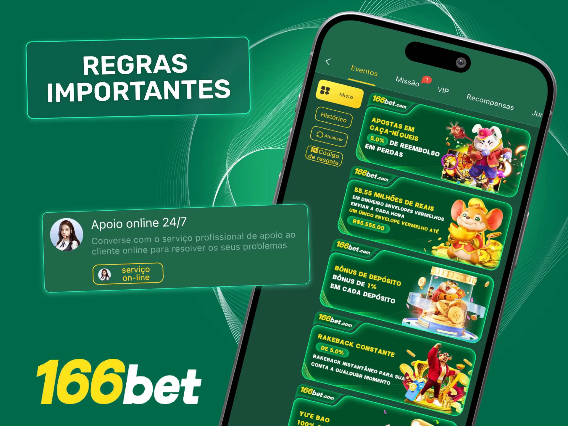 Confira as regras de bônus da 166bet antes de ativar qualquer promoção.