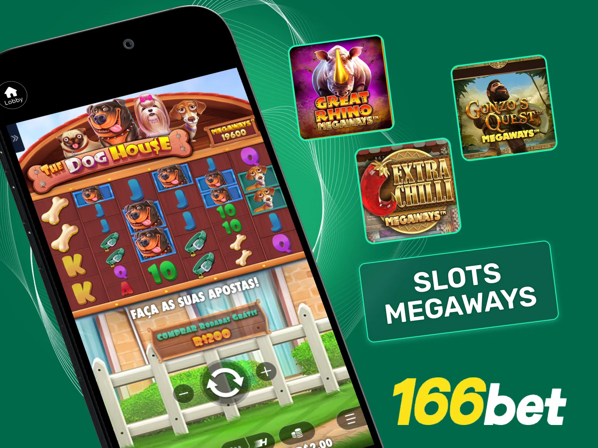Jogue slots Megaways na 166bet e explore milhares de formas de ganhar.