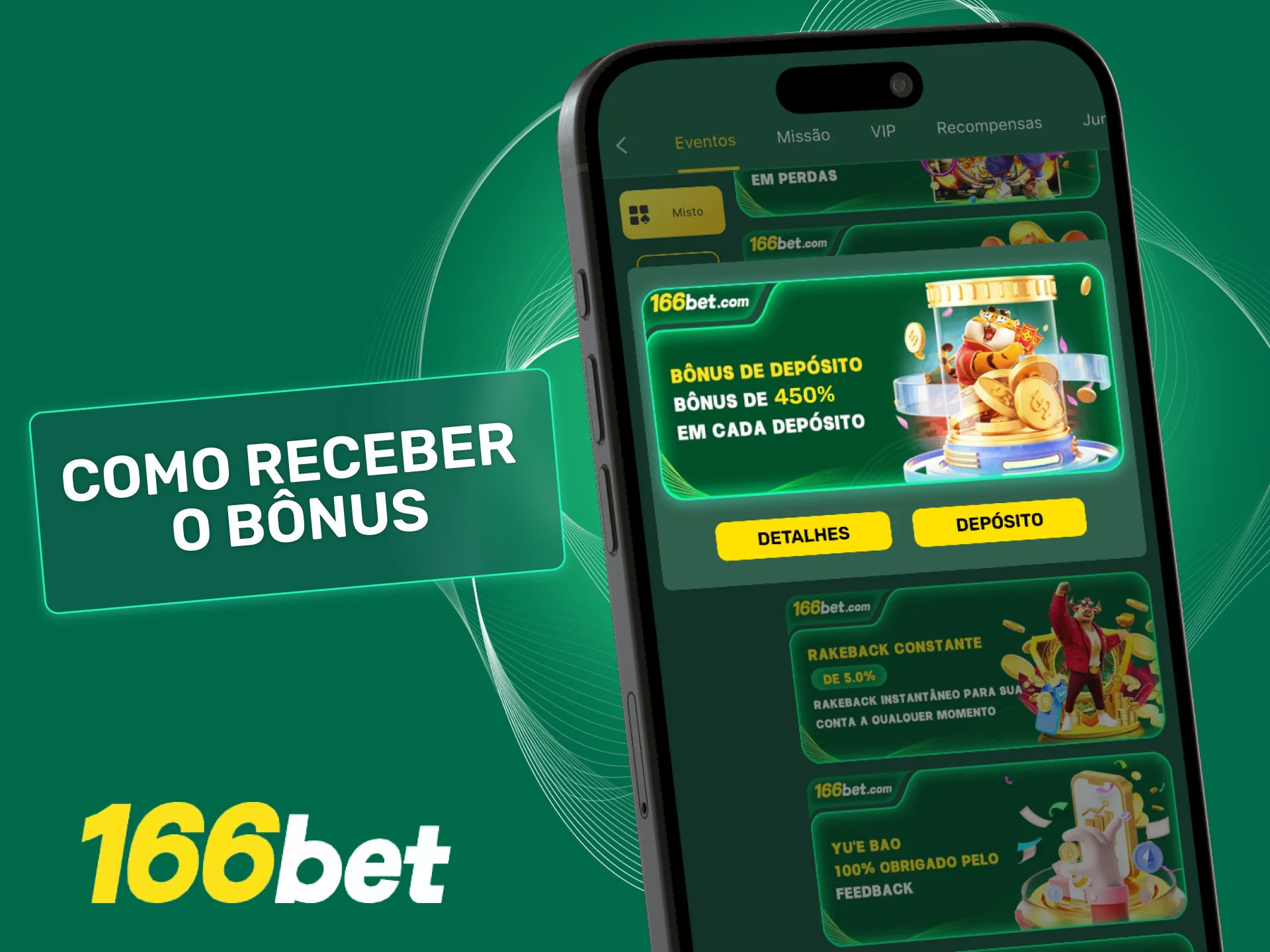 Faça o depósito e libere o bônus de boas-vindas da 166bet sem complicação.