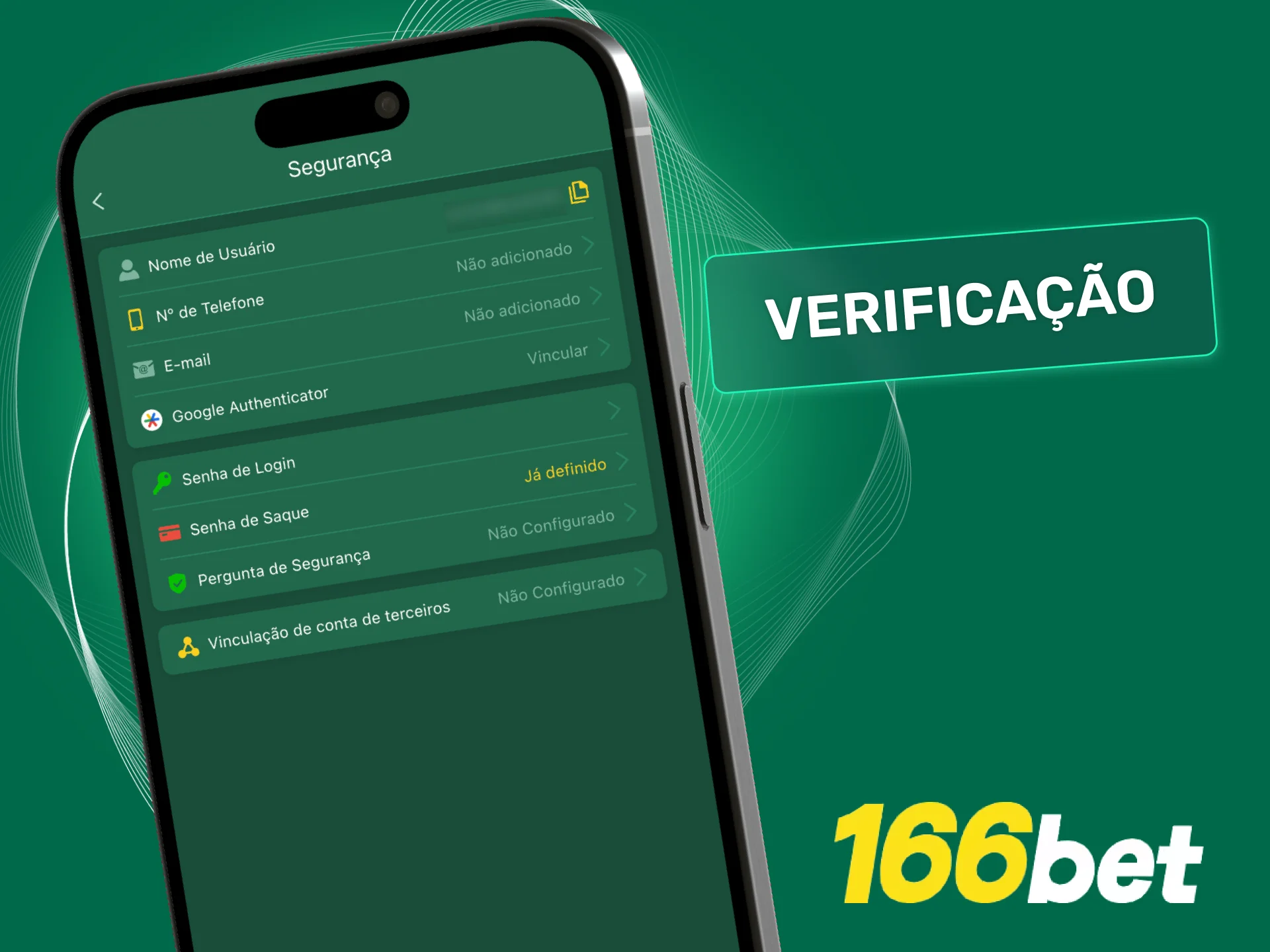 Valide seus dados na 166bet e use todos os recursos da plataforma.