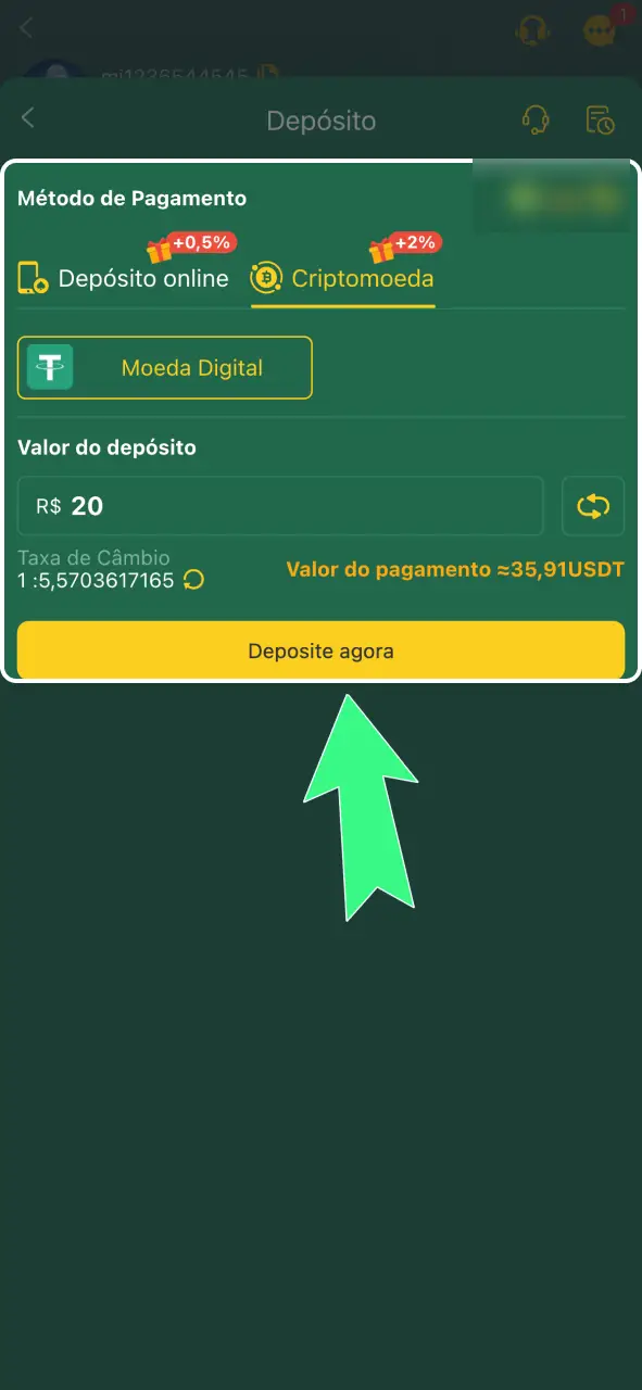 Deposite na 166bet usando Pix, PicPay, AstroPay ou criptomoedas em poucos instantes.