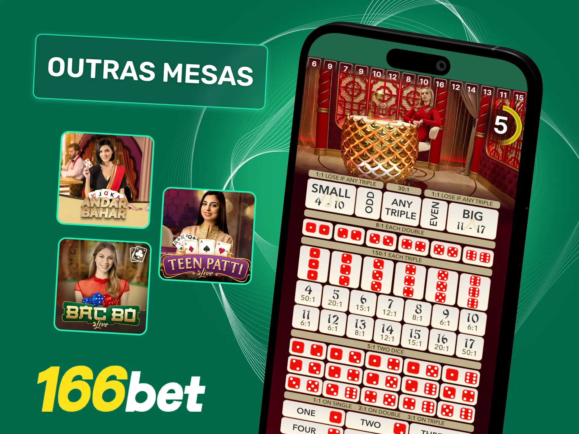 Explore mesas ao vivo especiais na 166bet e jogue formatos rápidos com apostas simples.