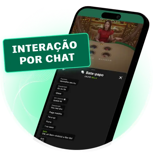 Use o chat ao vivo e interaja com jogadores no cassino 166bet.