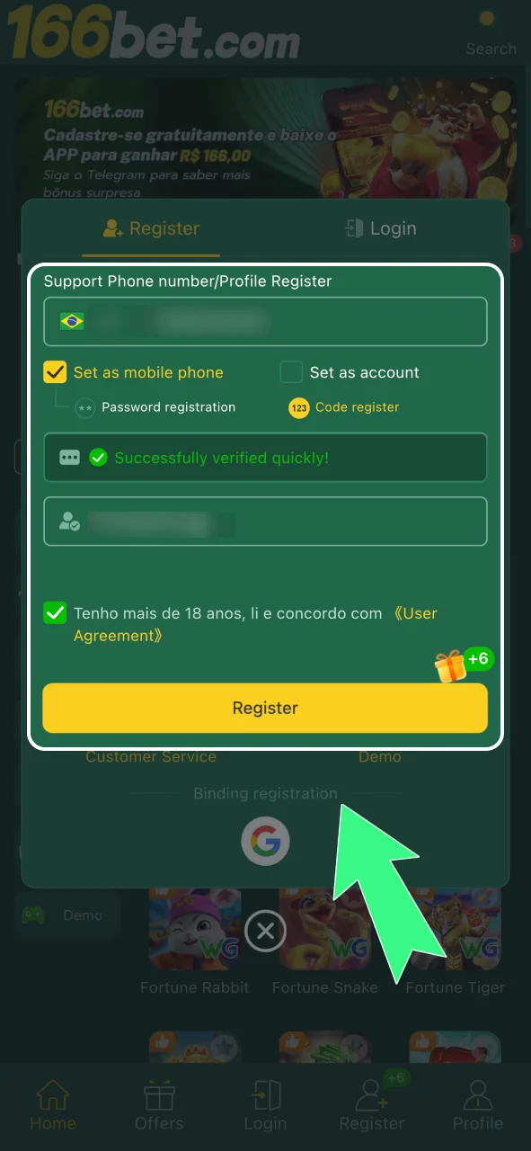 Crie sua conta na 166bet pelo site oficial e comece a jogar hoje.