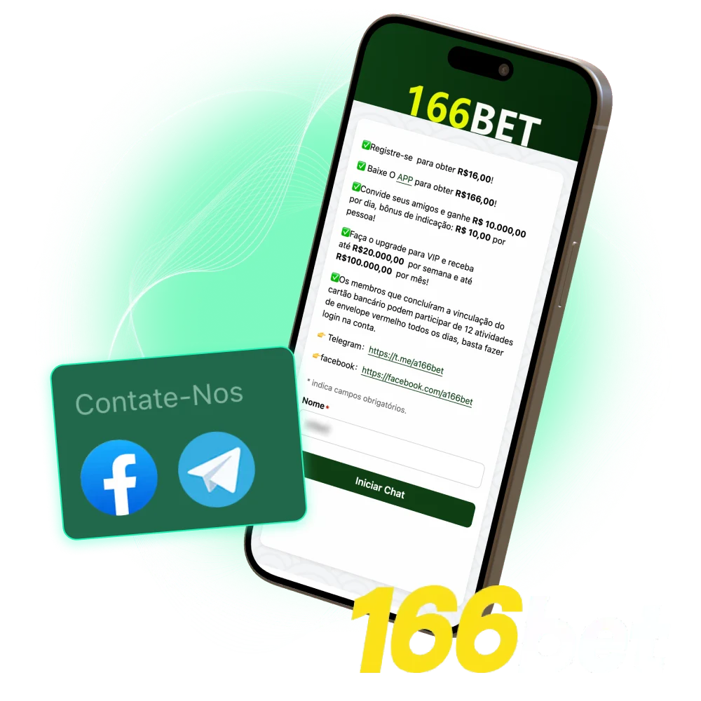Entre em contato com a 166bet pelo chat ao vivo e receba resposta rápida.