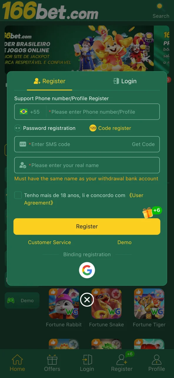 Registre sua conta no 166bet pelo iOS e comece a jogar em minutos.