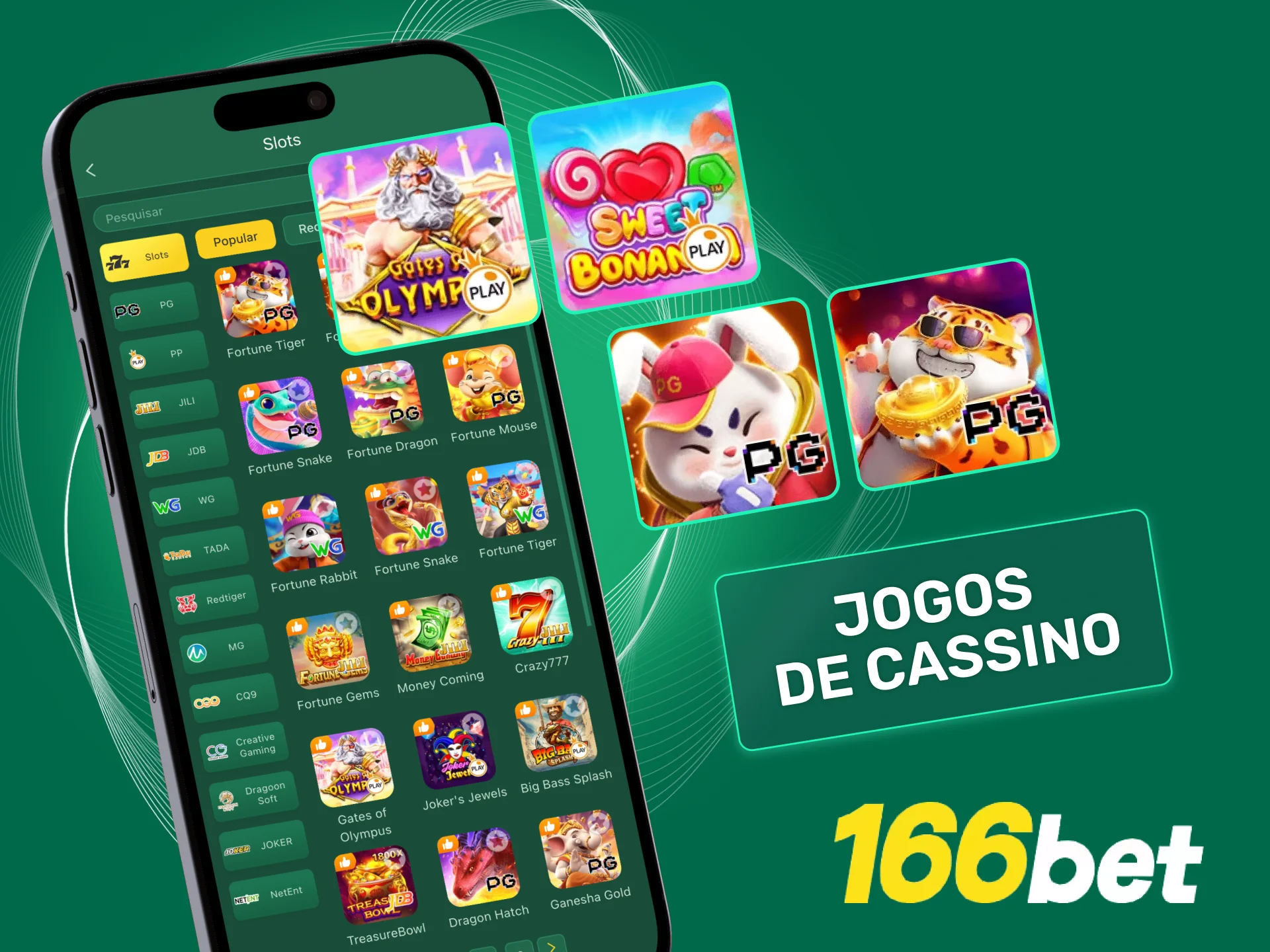 Jogue slots e cassino ao vivo no app 166bet com interface otimizada.
