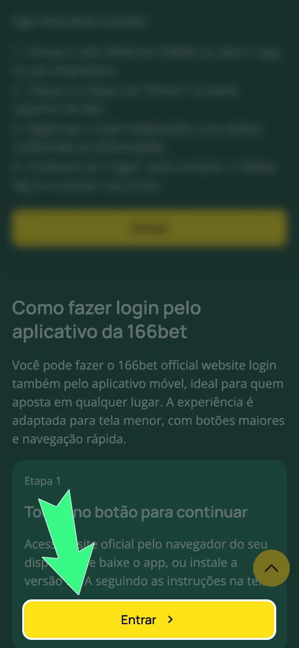 Toque no botão e acesse o site oficial da 166bet.