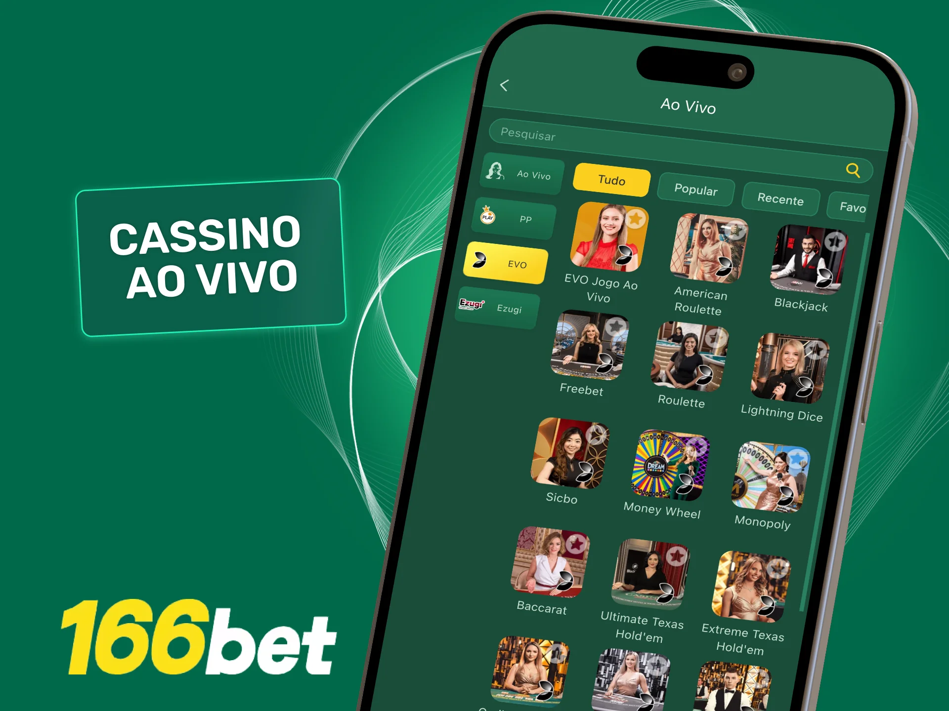 Jogue cassino ao vivo na 166bet com crupiês reais.