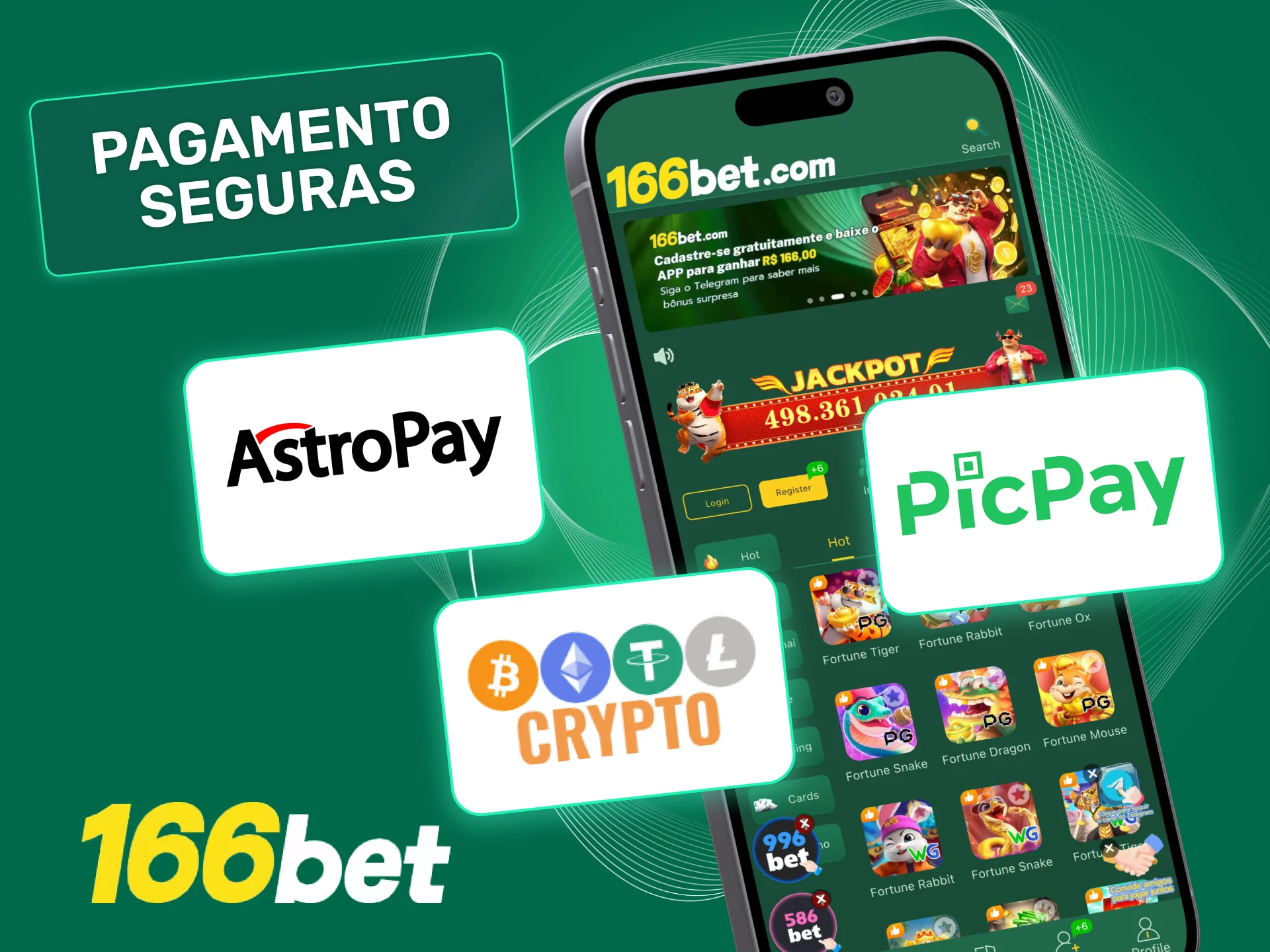 Escolha opções de pagamento seguras na 166bet e faça transações rápidas em reais.