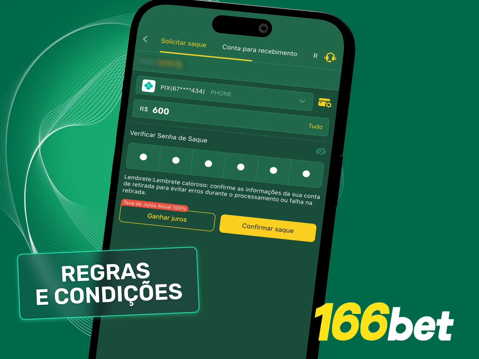 Conheça as regras de saque na 166bet antes de retirar seus ganhos.