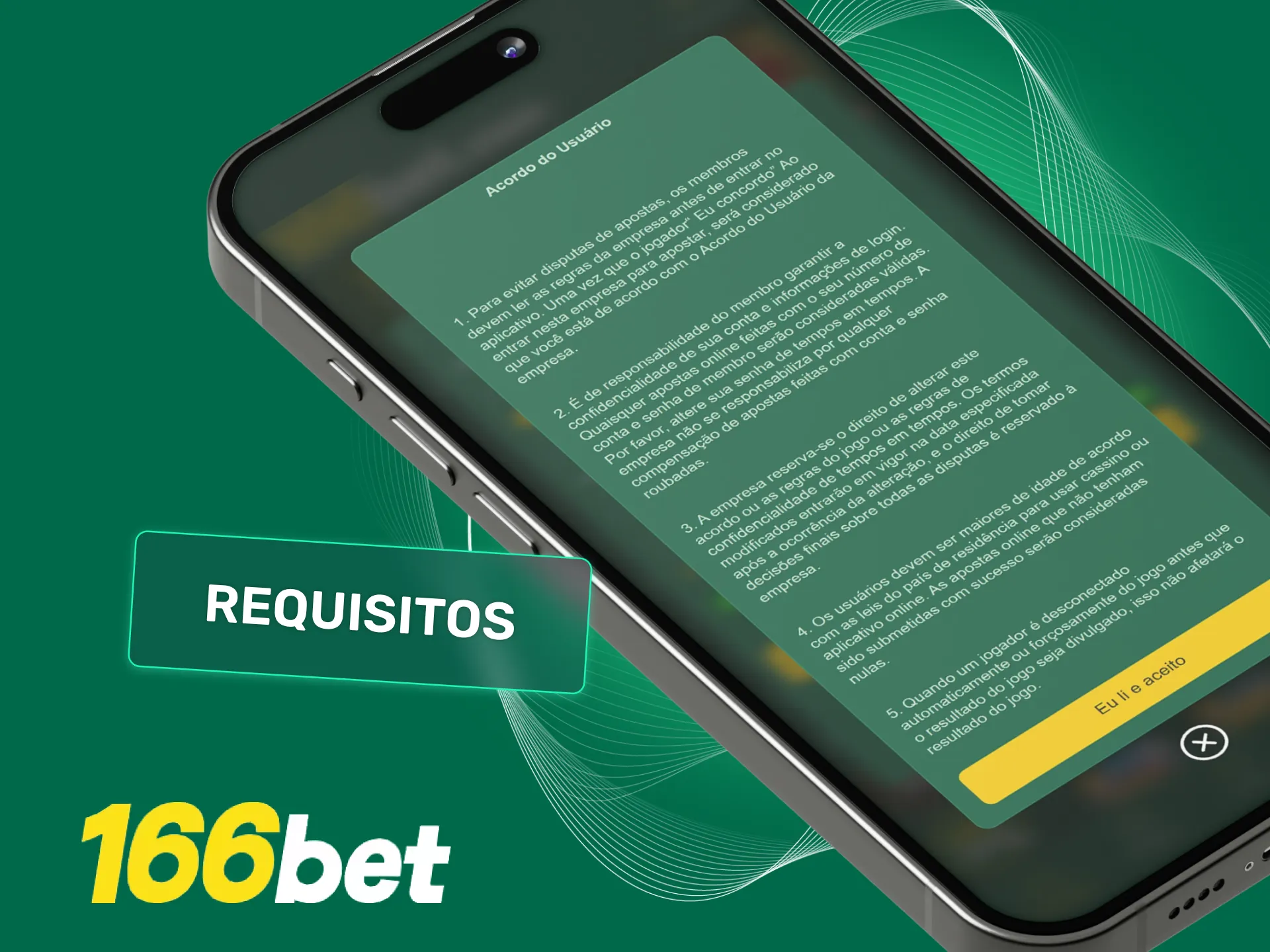Cumpra os requisitos e registre sua conta na 166bet agora.